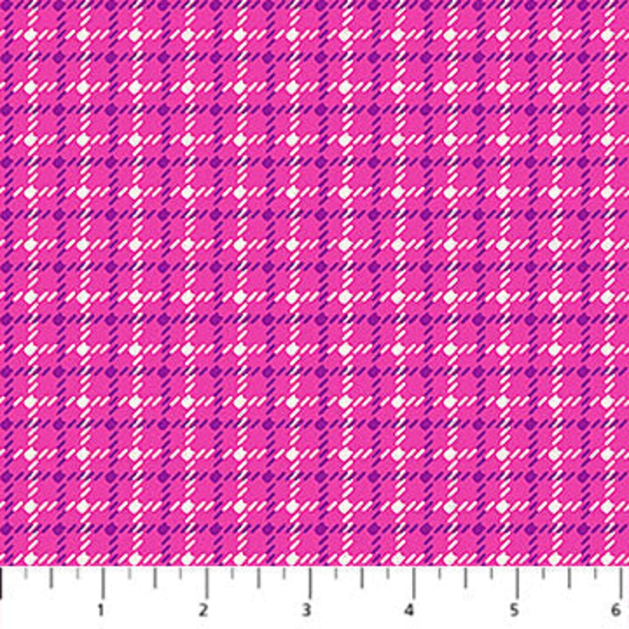 Pink Houndstooth Squishmallows Cotton 44"/45" Fabric Per Yard